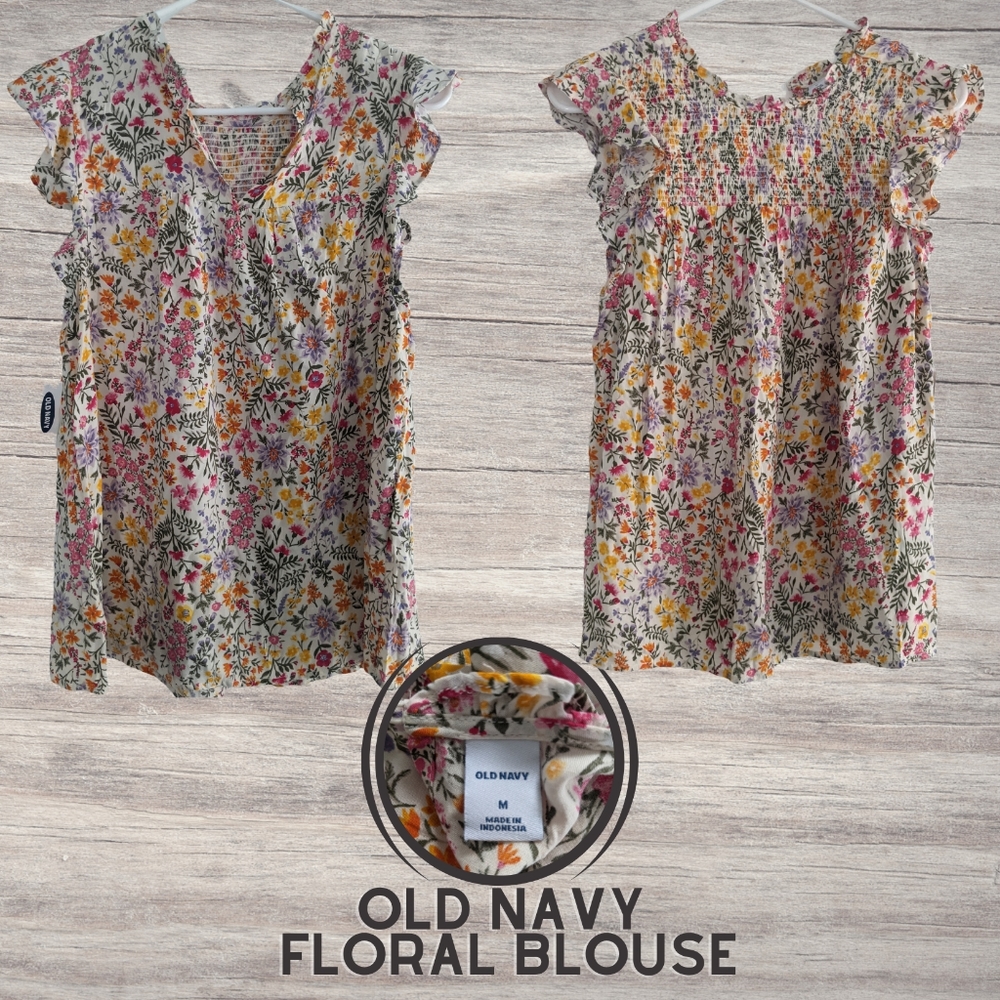 Old Navy Floral Blouse | Medium